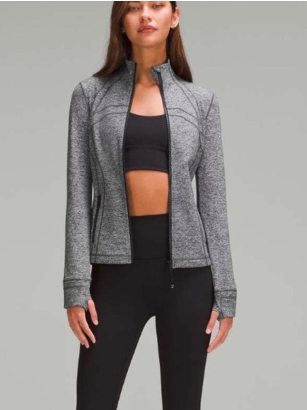 Lululemon Define Jacket In Heathered Black